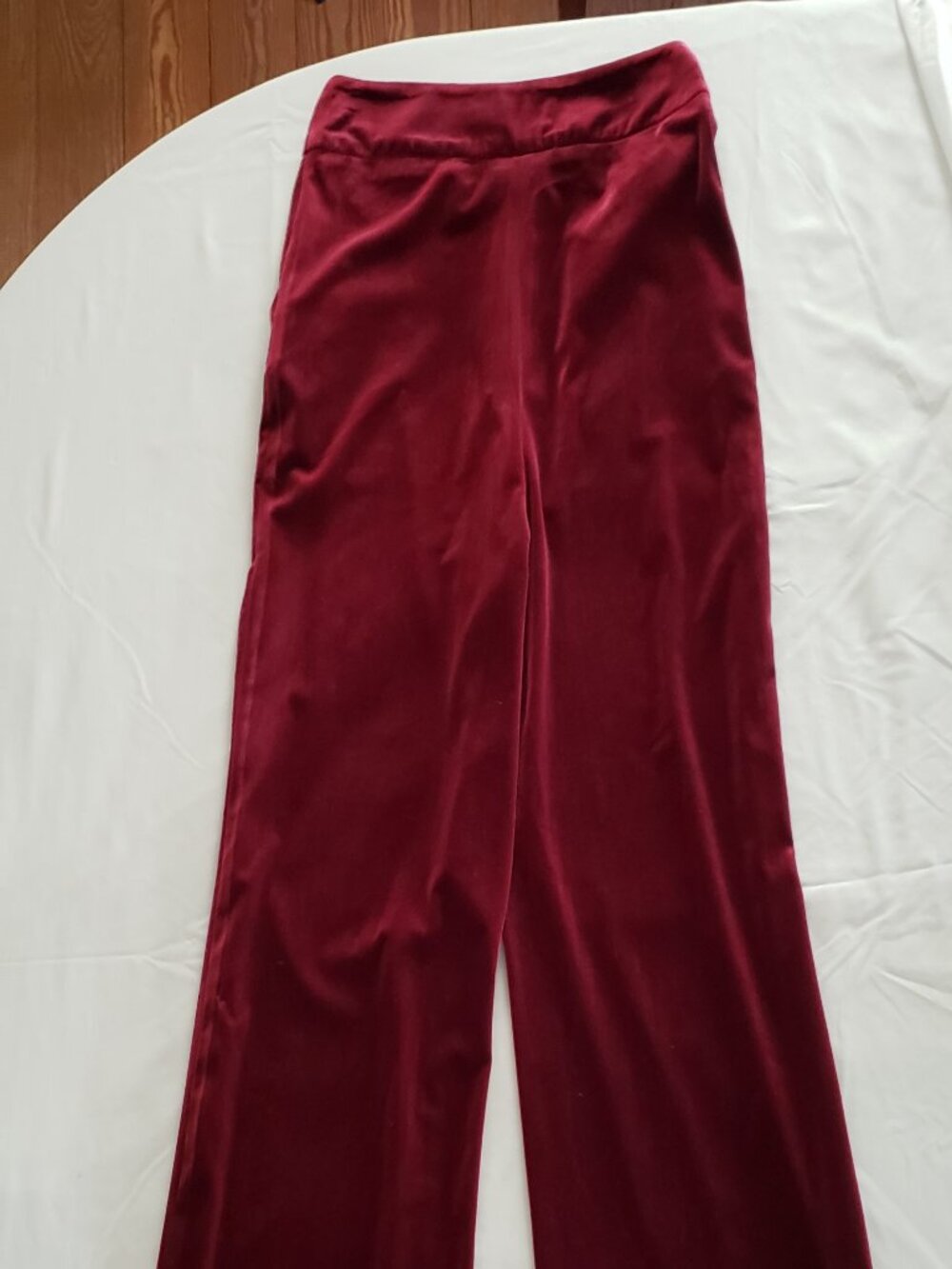 Clavin Klein retro style velvet dress pants red wine 2P - Picture 2 of 6